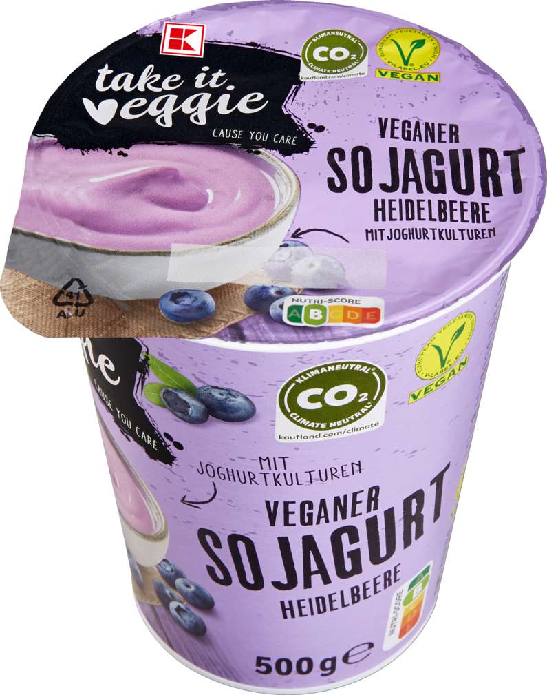 Abbildung des Sortimentsartikels K-Take it Veggie Sojagurt Heidelbeere 500g