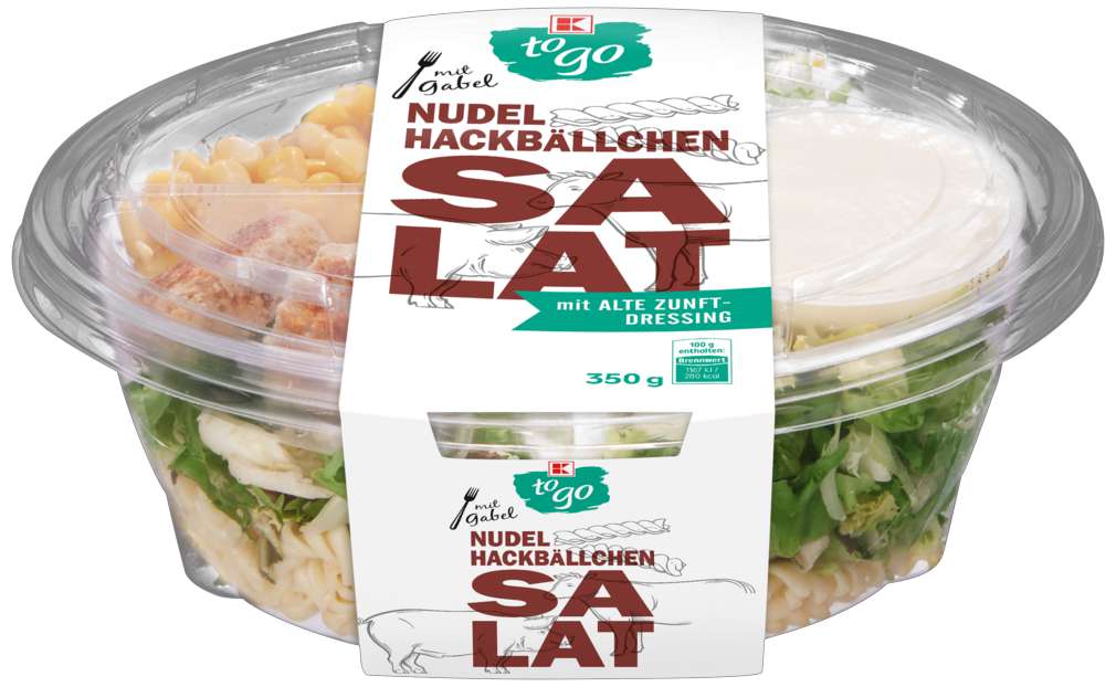 Abbildung des Sortimentsartikels K-To Go Salat Nudeln Hackbällchen 350g