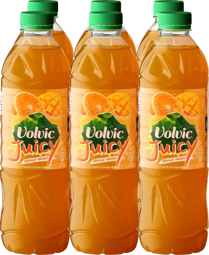 Abbildung des Sortimentsartikels Volvic Juicy Orange-Mango 6x1l