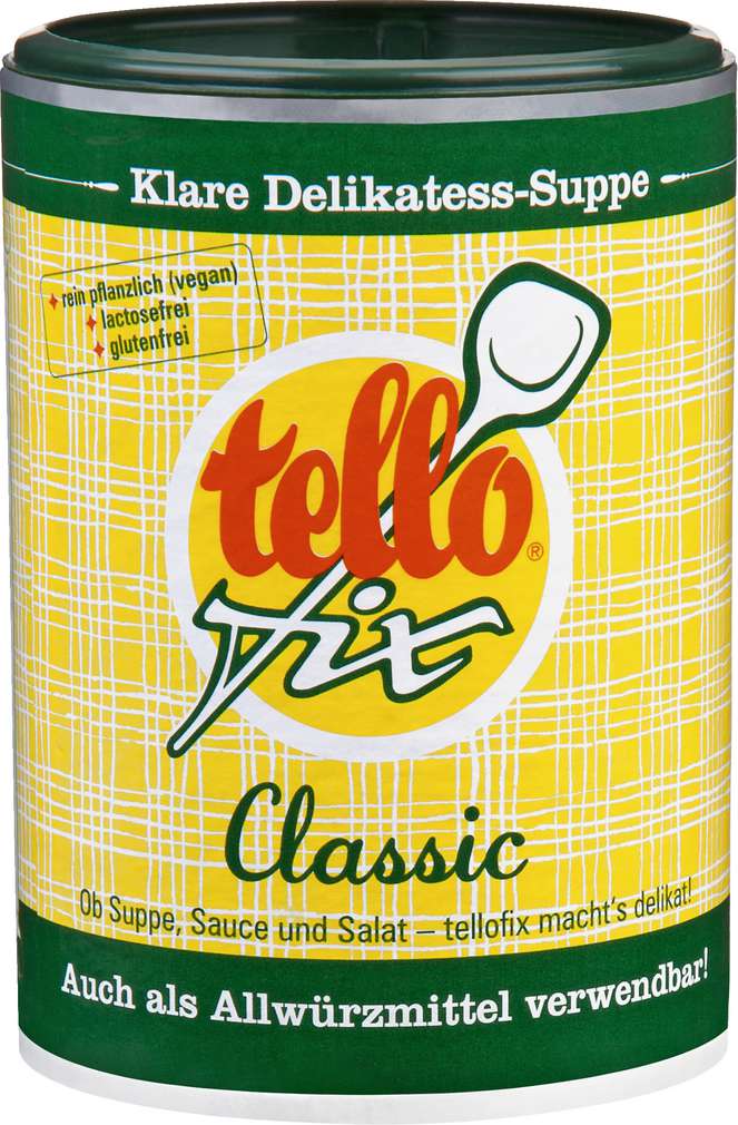 Abbildung des Sortimentsartikels Tellofix Klare Delikatess Suppe Classic 220g