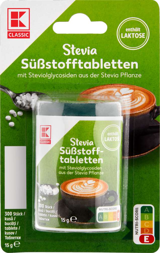Abbildung des Sortimentsartikels K-Classic Stevia Süßstoff Tabletten 300 Stück