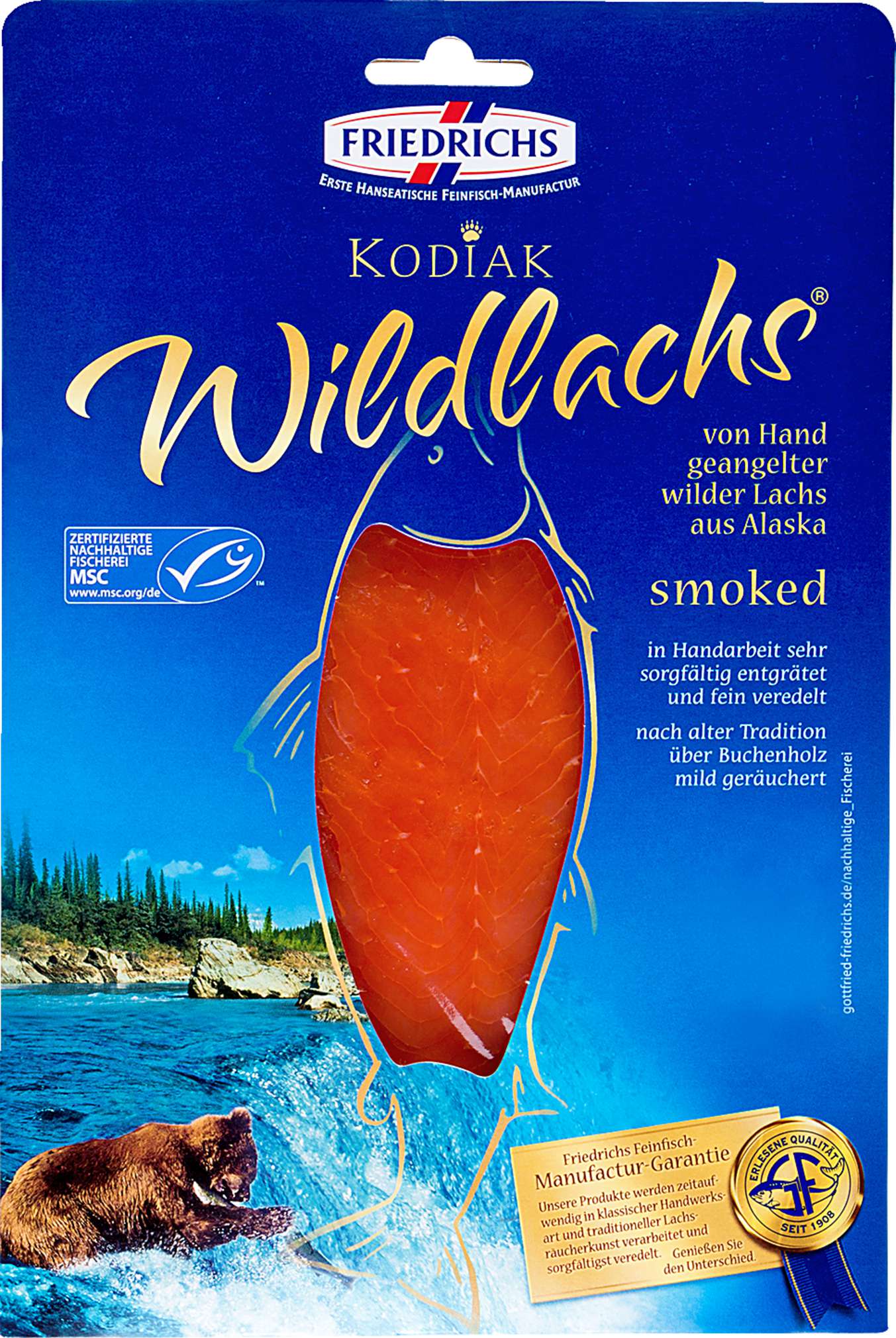 Wildräucherlachs Friedrichs Kodiak Wildlachs Von Gottfried Friedrichs. Besonderes bei Kaufland | Kaufland
