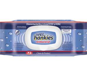 Изображение на Wet Hankies Мокри кърпички
антибактериални