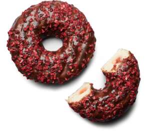 Изображение на Донът с малинов пълнеж и шоколадова глазура Изображение на Донът с малинов пълнеж и шоколадова глазура