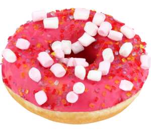 Изображение на Донът с ягодов вкус и маршмелоу Изображение на Донът с ягодов вкус и маршмелоу