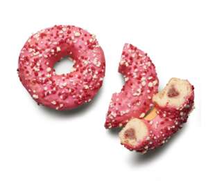 Изображение на Донът с ягодов пълнеж от нашата пекарна Изображение на Донът с ягодов пълнеж от нашата пекарна