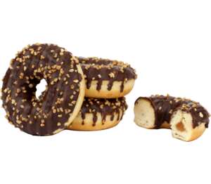 Изображение на Донът с лешници и пълнеж карамел Изображение на Донът с лешници и пълнеж карамел