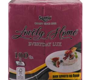 Изображение на LOVELY HOME Салфетки
100 бр. Изображение на LOVELY HOME Салфетки
100 бр.