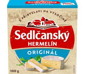 Sedlčanský Hermelín s bílou plísní na povrchu Sedlčanský Hermelín s bílou plísní na povrchu