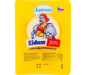 LACRUM Eidam 30%
Polotvrdý plátkový sýr LACRUM Eidam 30%
Polotvrdý plátkový sýr