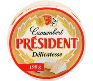 PRÉSIDENT Camembert Délicatesse
Měkký zrající sýr PRÉSIDENT Camembert Délicatesse
Měkký zrající sýr