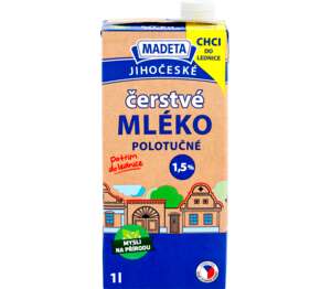 Madeta čerstvé mléko
polotučné 1,5%