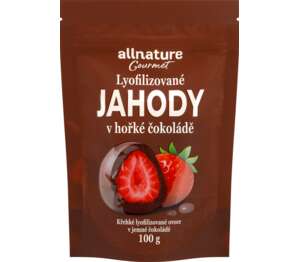 Allnature Lyofilizované jahody
v hořké čokoládě Allnature Lyofilizované jahody
v hořké čokoládě