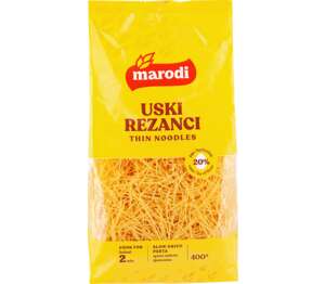 Marodi Uski rezanci s jajima
MPC 2.5.2025=2,59€ Marodi Uski rezanci s jajima
MPC 2.5.2025=2,59€