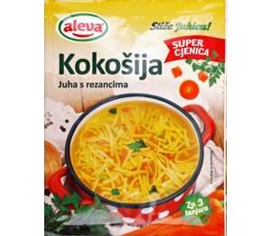 Aleva kok. juha s rezancima 37g
MPC 2.5.2025=0,55€