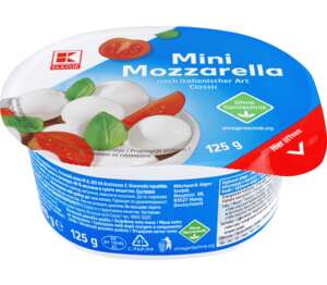 K-Classic Mozzarella mini Classic, 45% m.m.
MPC 2.5.2025=1,29€