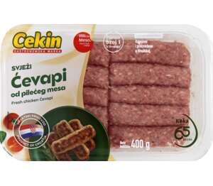 Cekin Pil. ćevapi i pljesk. 400g
MPC 09.05.2026.= 3,49€