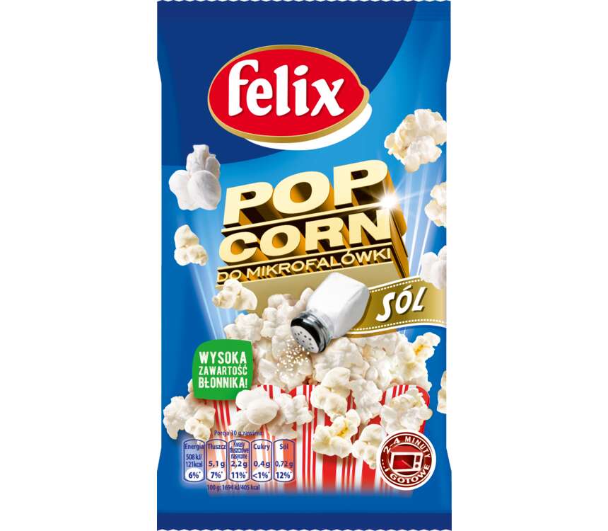Felix Popcorn sól do mikrofalówki 90 g kaufland.pl