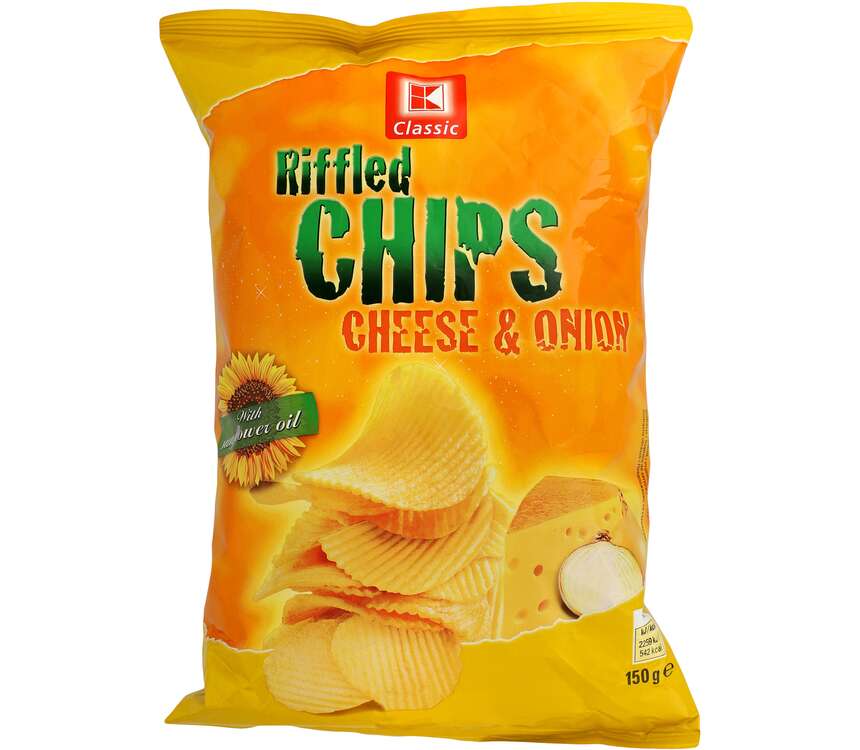 K-Classic Chipsy karbowane cebula-ser 150 g