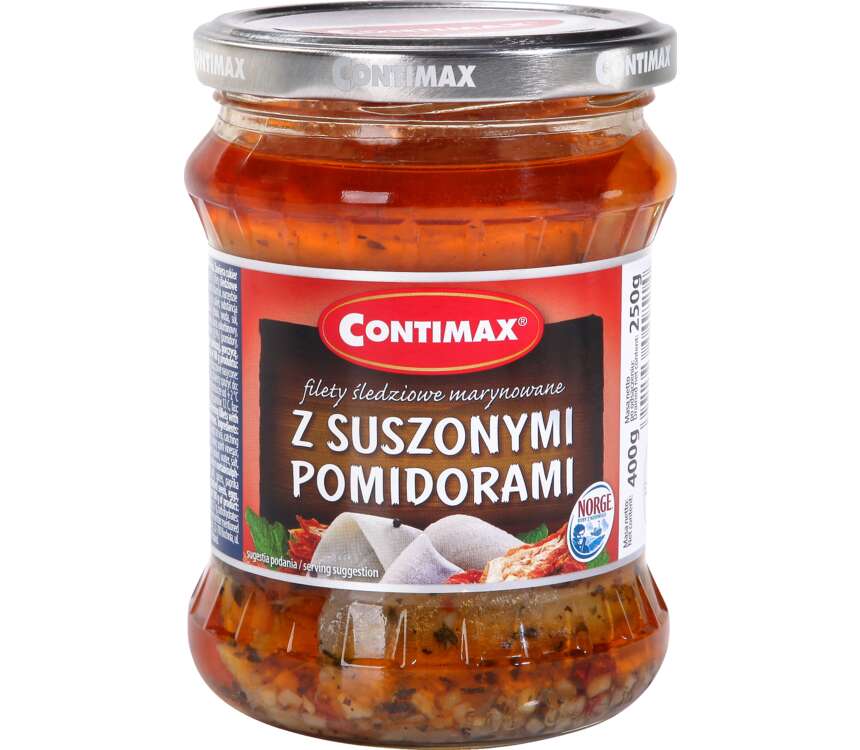 Contimax Filety śledziowe z suszon. pomidorami 400 g