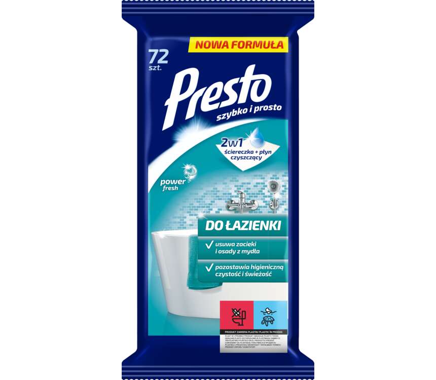 Presto Clean Ściereczki do mycia łazienek 72 szt. kaufland.pl