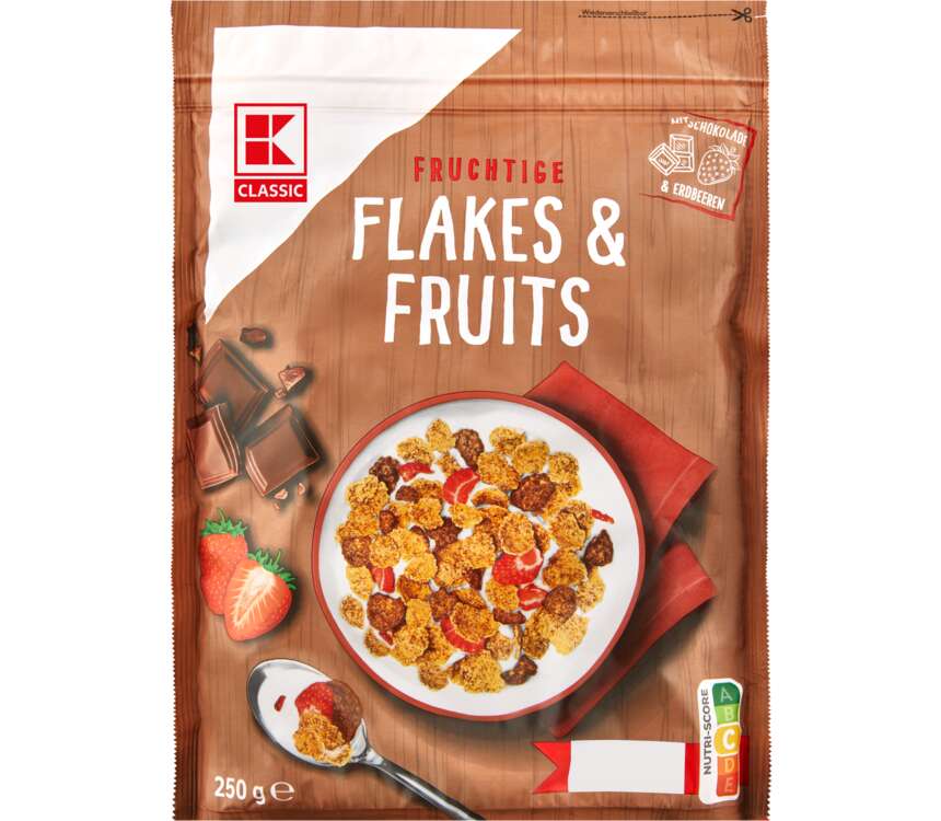 K-Classic Płatki śniadaniowe z czekol. i truskaw. 250 g