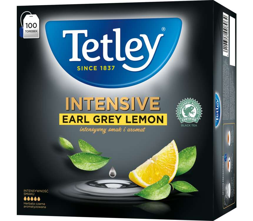Tetley Herbata czarna aroma Lemon Intensive 100x2 g