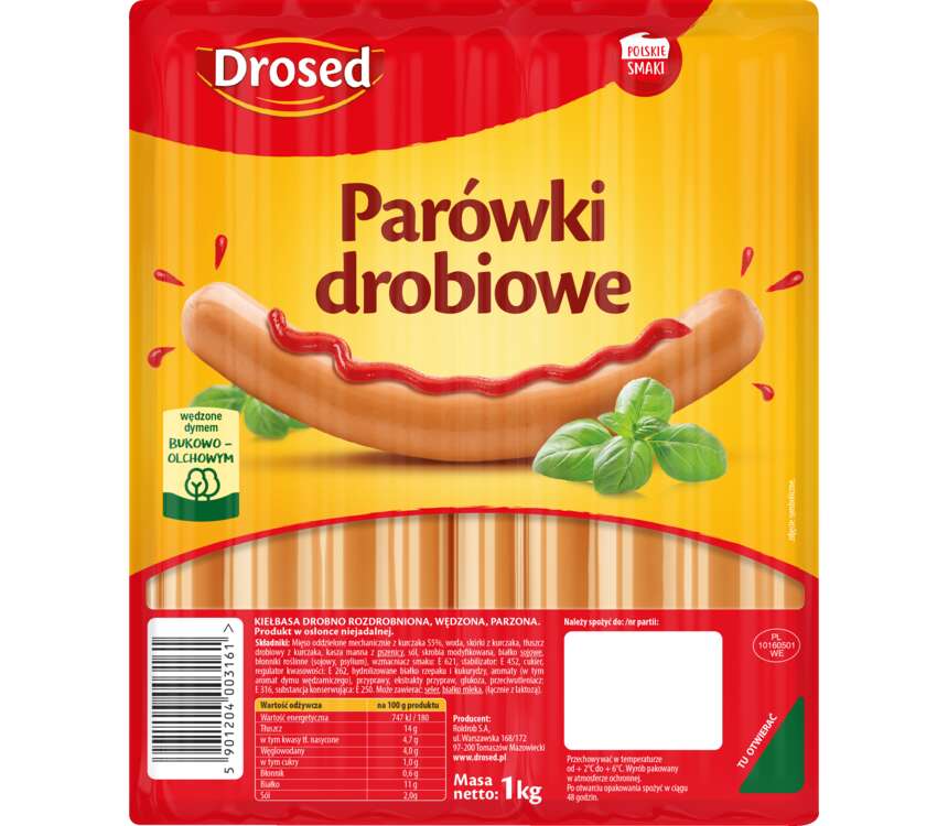 Drosed Parówki drobiowe 1 kg