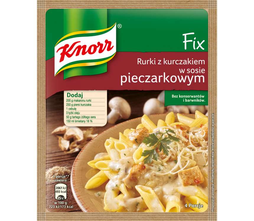Knorr Fix do potraw rurki z kurczakiem 33 g kaufland.pl