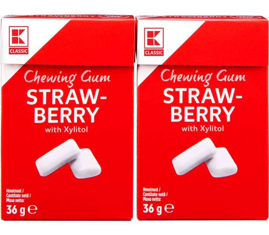 K-Classic Gumy do żucia truskawkowe 2x36 g