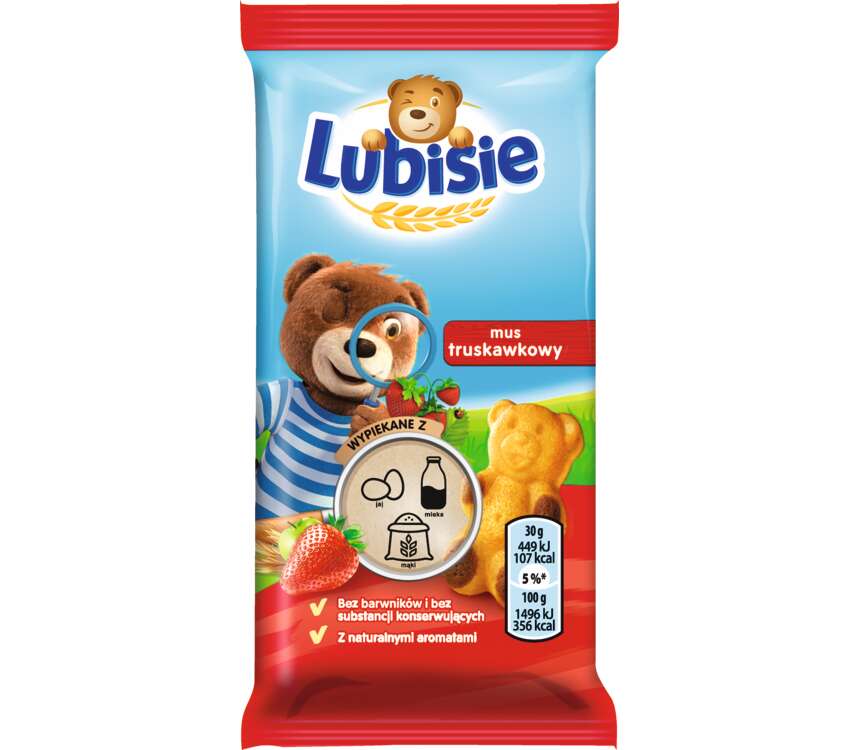 Petitki Lubisie Ciastko biszkoptowe truskawkowe 30 g kaufland.pl