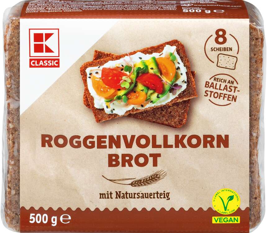 K-Classic Chleb pełnoziarnisty żytni 500 g