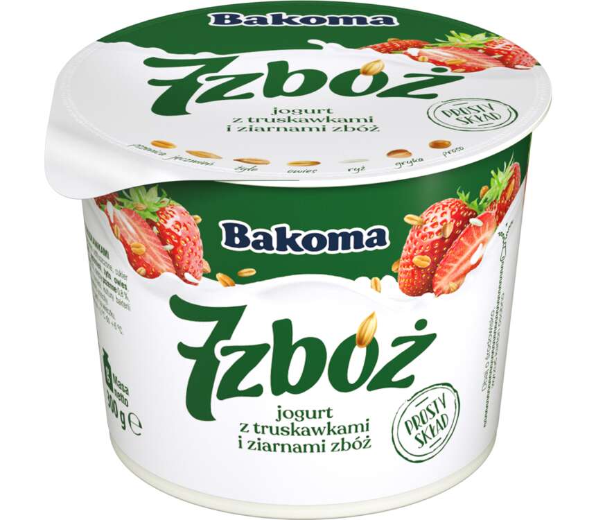 Bakoma 7 zbóż Jogurt truskawkowy 300 g