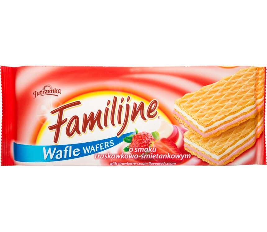 Jutrzenka Wafle familijne truskawkowe 180 g kaufland.pl