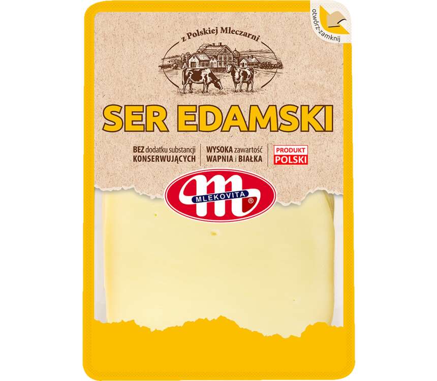 Mlekovita Ser Edam plastry 500 g