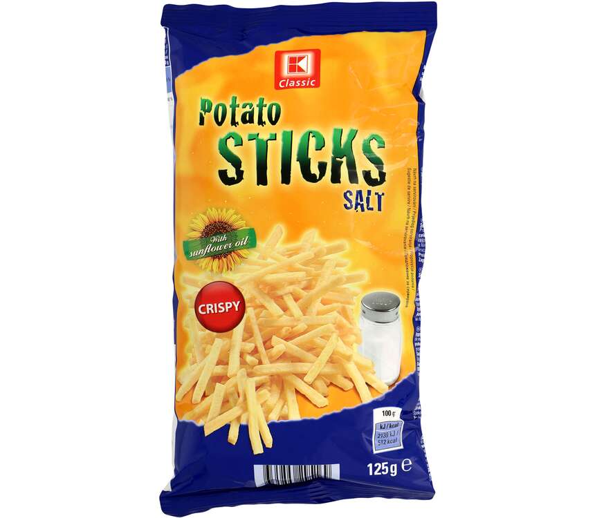 K-Classic Chipsy ziemniaczane solone pałeczki 125 g