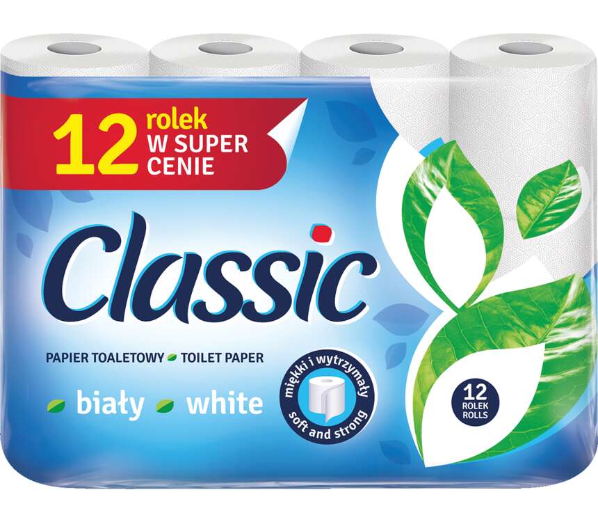 Velvet Classic Papier toaletowy klasycznie biały 2w 12 szt.