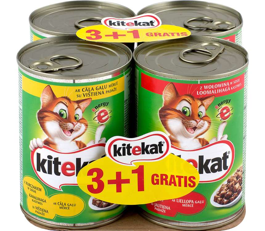 Kitekat Karma dla kota kurcz/woł 3+1gratis 4x140 g