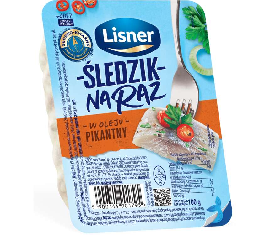 Lisner Śledzik na raz pikantny 100 g kaufland.pl