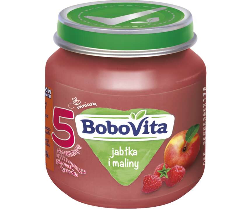 BoboVita 5M Deser dla dzieci jabł-winogron-maliny 125 g