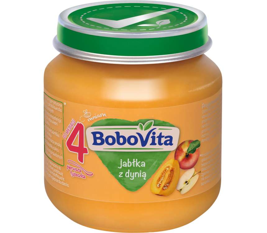 BoboVita 5M Deser dla dzieci jabłko-łagodna dynia 125 g