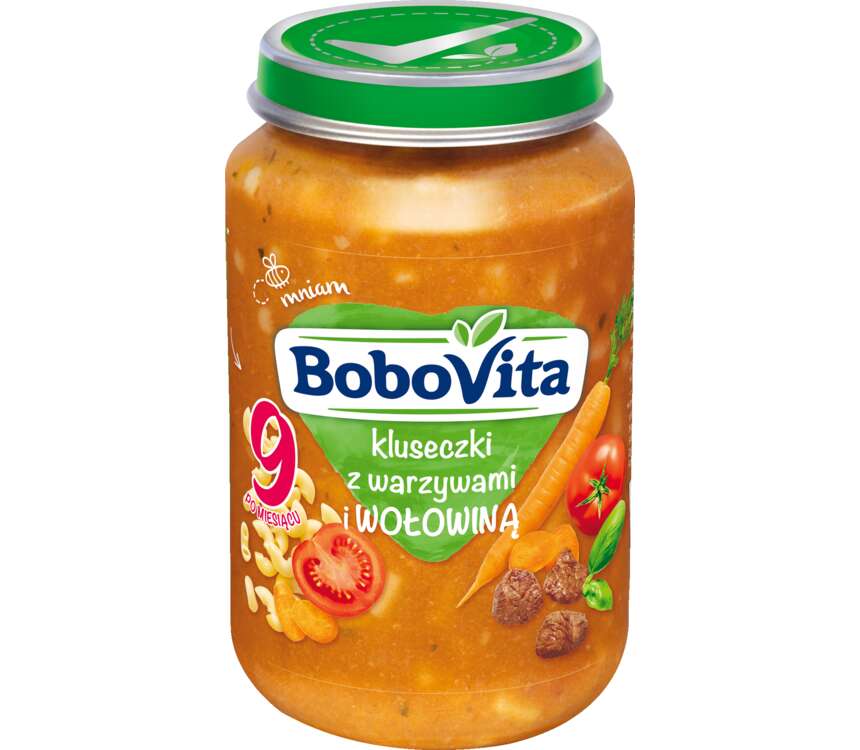 BoboVita Danie dla dzieci kluseczk, warz.-woł. 190 g