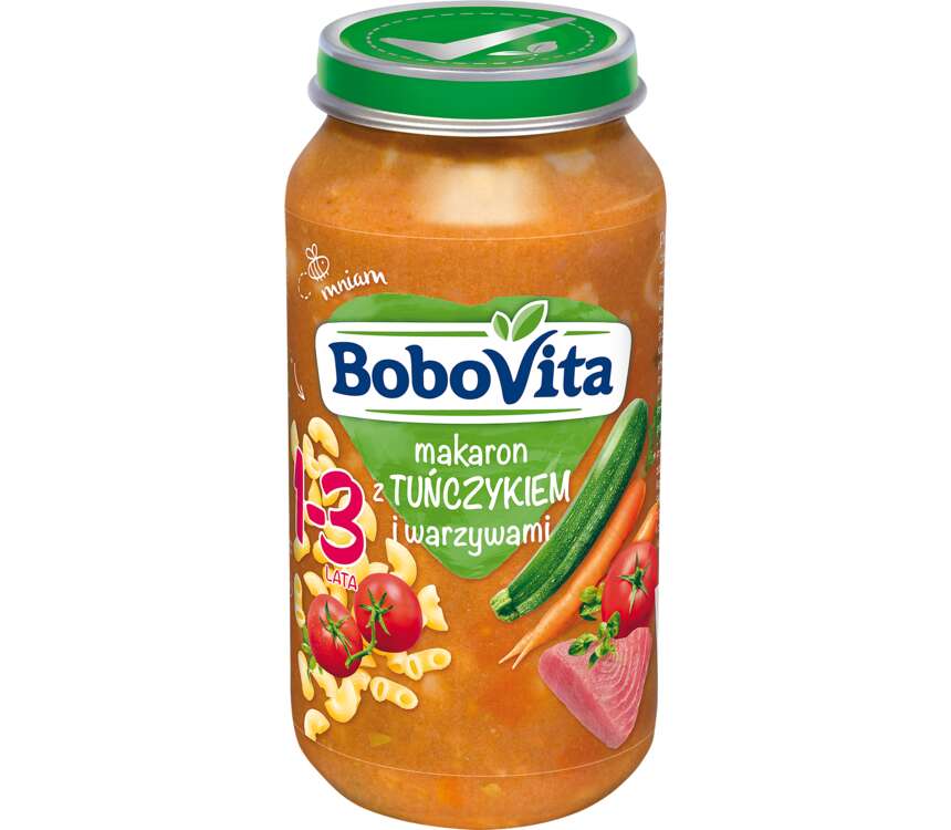 BoboVita Obiadek dla dzieci makaron z tuńczykiem 250 g