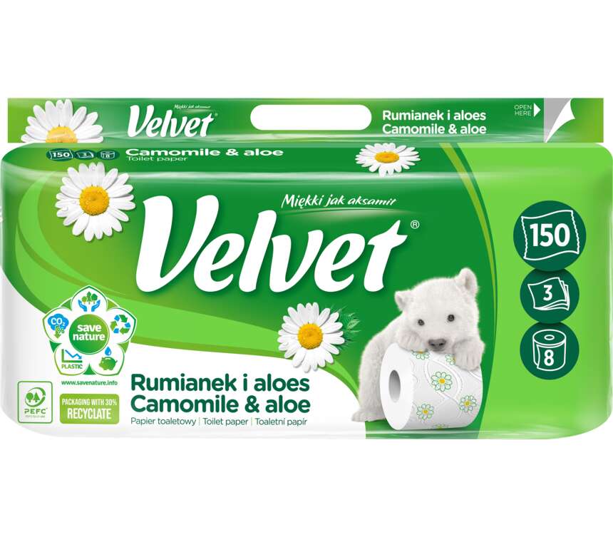 Velvet Papier toaletowy rumianek 3-warstwy 8 szt. kaufland.pl