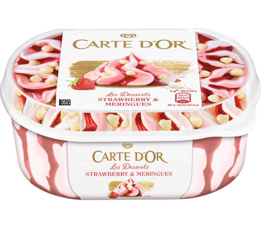 Algida Carte dor lody truskawka z bezą 900 ml