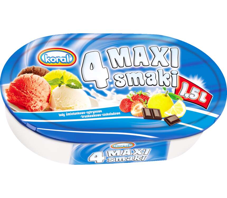 Koral Maxi 4 smaki śmiet.trus.cytr.czek 1,5 L