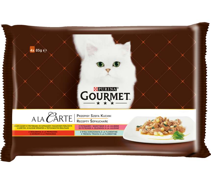 Gourmet A la Carte Pokarm dla kotów mix 4 smaków 4x85 g