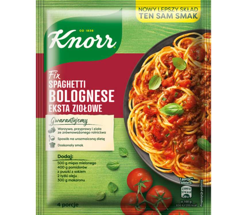 Knorr Spaghetti Bolognese extra ziołowe fix 48 g kaufland.pl