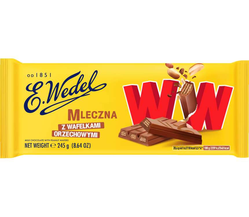 E. Wedel WW Czekolada nadziewana z wafelkami orzech. 235 g kaufland.pl