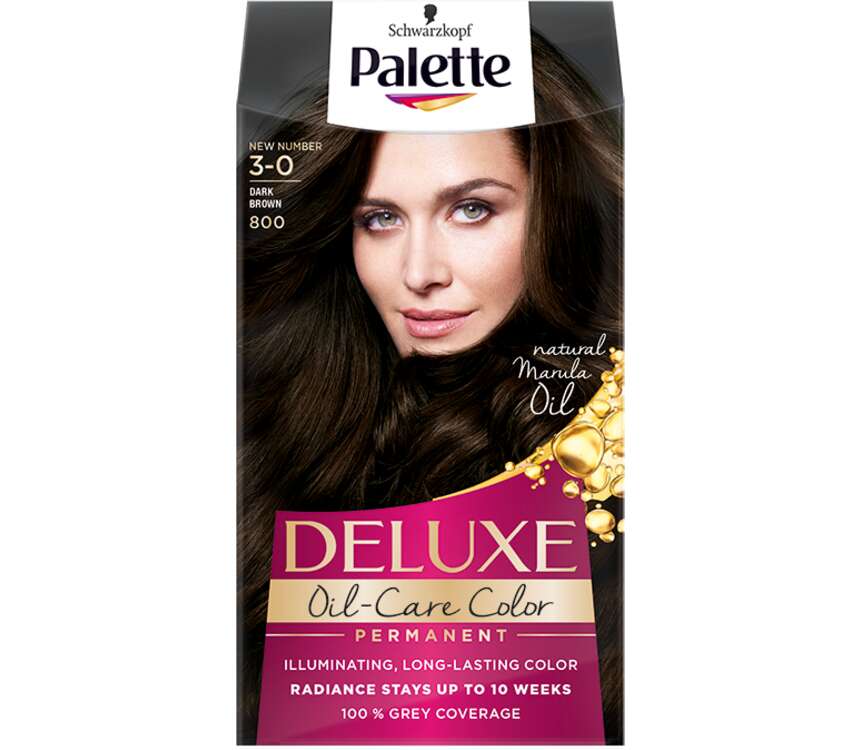 Palette Deluxe Farba do włosów ciemny brąz 800